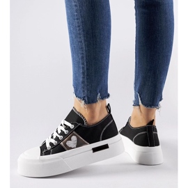 D/GMR Sort og sølv Lawton platform sneakers 2