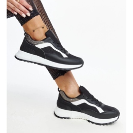 D/GMR Sorte platformssneakers med Evelia glitter 2