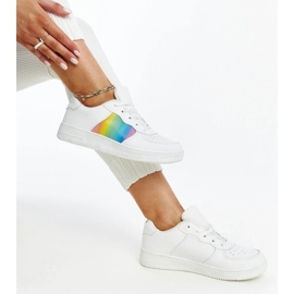 Hvide sneakers med farve på Asmarin -platformen 1