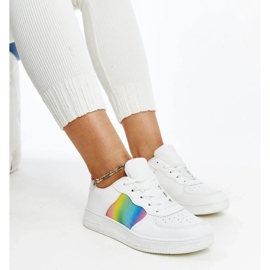 Hvide sneakers med farve på Asmarin -platformen 2