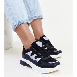Sorte sneakers med tyk Matea-sål 2