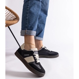 D/CEO Sorte platformssneakers med Puente-syninger 2