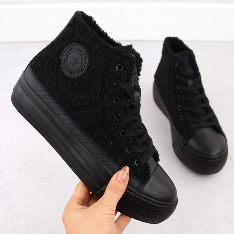 Big Star Stor stjerne isolerede sneakers sort 1
