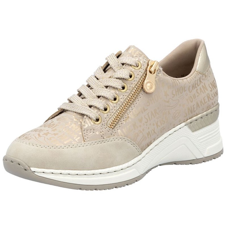 Sneakers på en kile Rieker N4316 Zlotys gylden 2