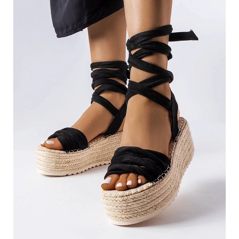 D/CEO Sorte platform espadriller fra Loiseau 2