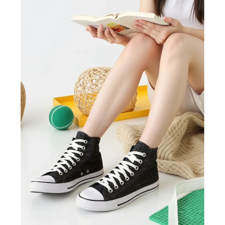 Kvinders ravn sorte sneakers 1