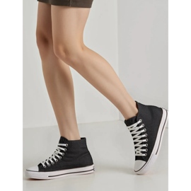 Kvinders ravn sorte sneakers 2