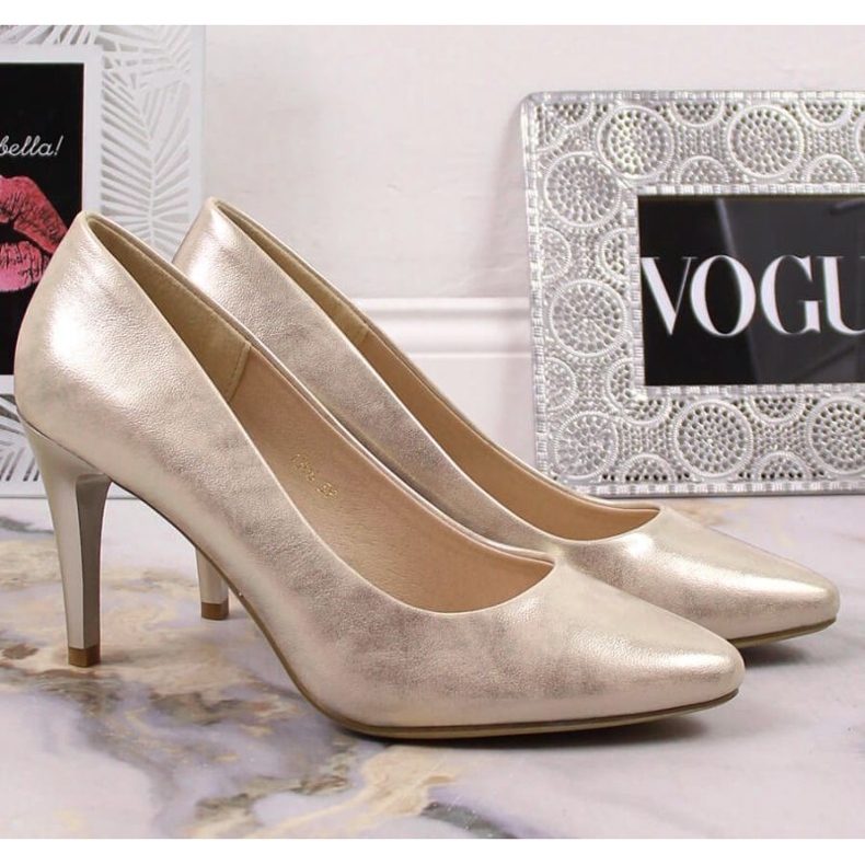 Sergio Leone SK379L Heels Gold Metalic gylden 1