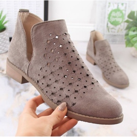 M.Daszyński Openwork Boots M. Daszyński San12a Brown brun 1