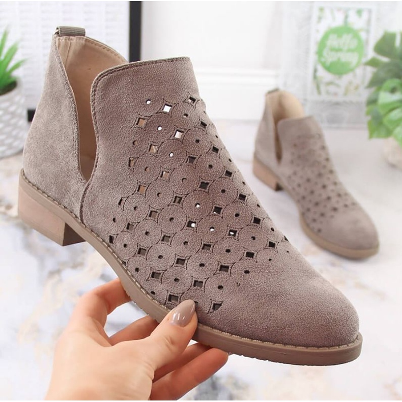 M.Daszyński Openwork Boots M. Daszyński San12a Brown brun 1