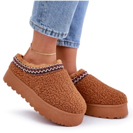 Seastar Camel Fåreskind Platform snestøvler med pels brun 5
