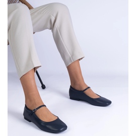 Navy Classic Eco -Leather Ballerinas blå 1