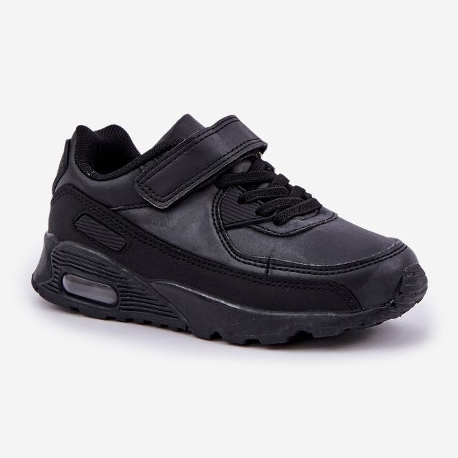 Børne velcro sneakers sort Krissandra 2