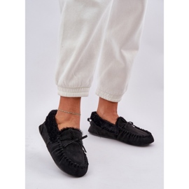 Kvinders loafers med sort pels 2