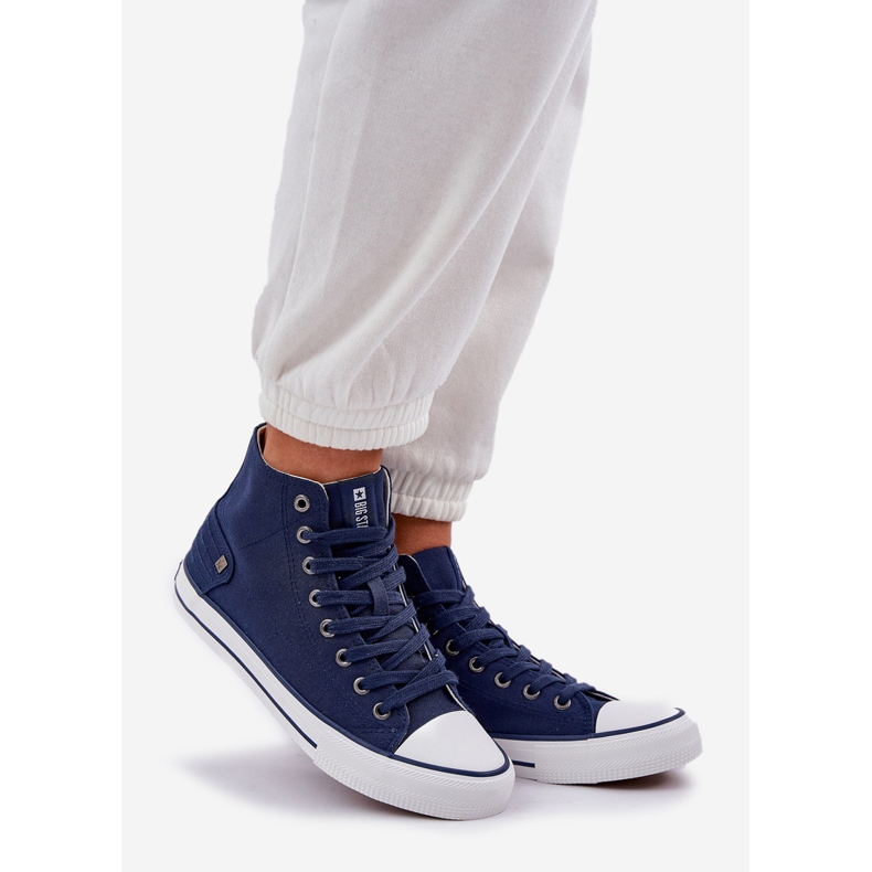 Kvinders høje sneakers Big Star DD274333 Navy Blue blå 1