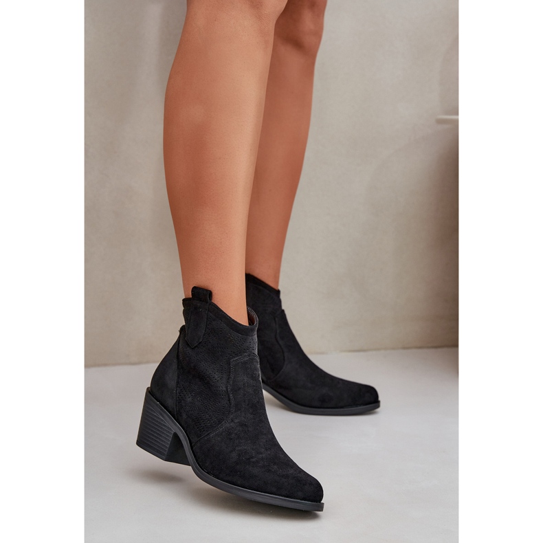 Cowboy Boots til Eco Suede Oliazowe S.Barski Hy51-061 Sort 2