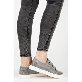 Gennembrudte sneakers grå 1