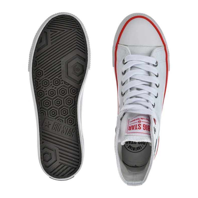 Sneakers Women's High Shoes Big Star NN274660 White hvid 1