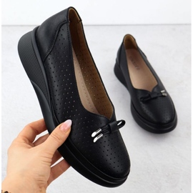 Sko på Vinceza 7896 Black Openwork Platform sort 1