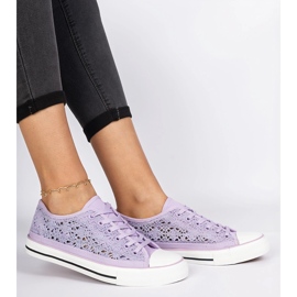 Violet Openwork Women's Sneakers lilla 1