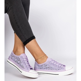 Violet Openwork Women's Sneakers lilla 2