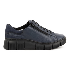 WASAK Damesko læder sneakers 0663W marineblå 1