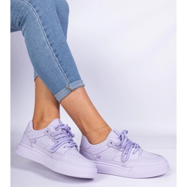 Violet Women's Sports Sneakers fra Eco -Leather lilla 1