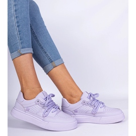 Violet Women's Sports Sneakers fra Eco -Leather lilla 2