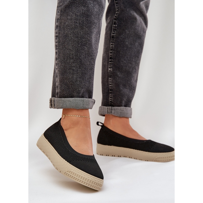 Slip-on kvinders sneakers på platformen sort 2