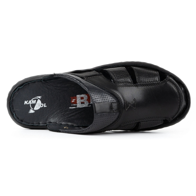 Kampol Herre læder flip-flops 224KAM, sort 6