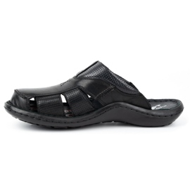 Kampol Herre læder flip-flops 224KAM, sort 3
