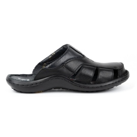 Kampol Herre læder flip-flops 224KAM, sort 2