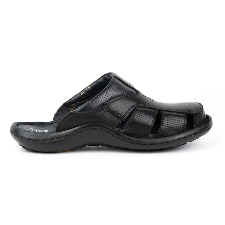 Kampol Herre læder flip-flops 224KAM, sort 2