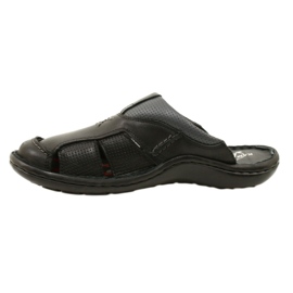 Kampol Herre læder flip-flops 224KAM, sort 7