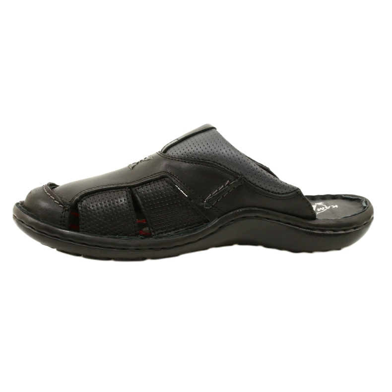 Kampol Herre læder flip-flops 224KAM, sort 7