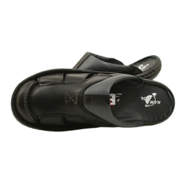Kampol Herre læder flip-flops 224KAM, sort 10