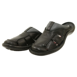 Kampol Herre læder flip-flops 224KAM, sort 8