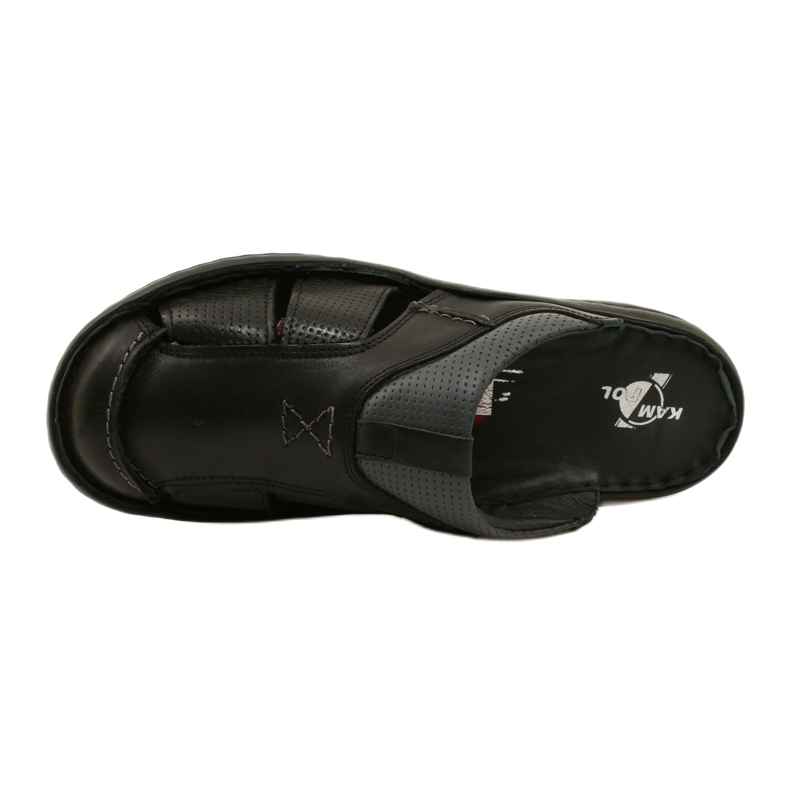 Kampol Herre læder flip-flops 224KAM, sort 11