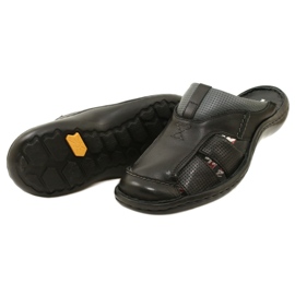 Kampol Herre læder flip-flops 224KAM, sort 9