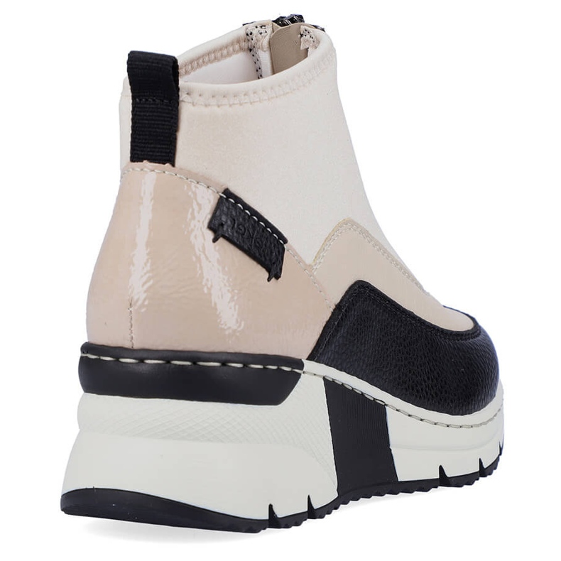 Sneakers dame ankelstøvler beige Rieker N6352-60 1