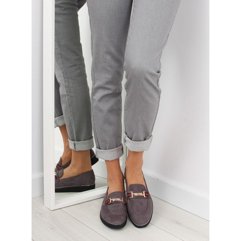 Grå Dame grå loafers S0-204 grå 1