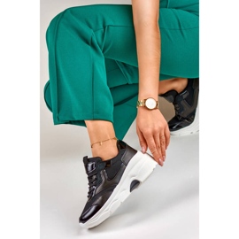 Platformsneakers til kvinder, sorte, 23-7B 1