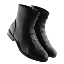Sorte isolerede damestøvler F7091-1BLACK 2