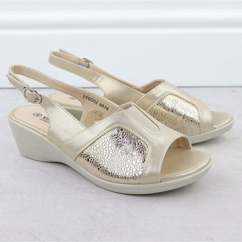 Kvinders sandaler til komfortable beige unisoft 8876 2