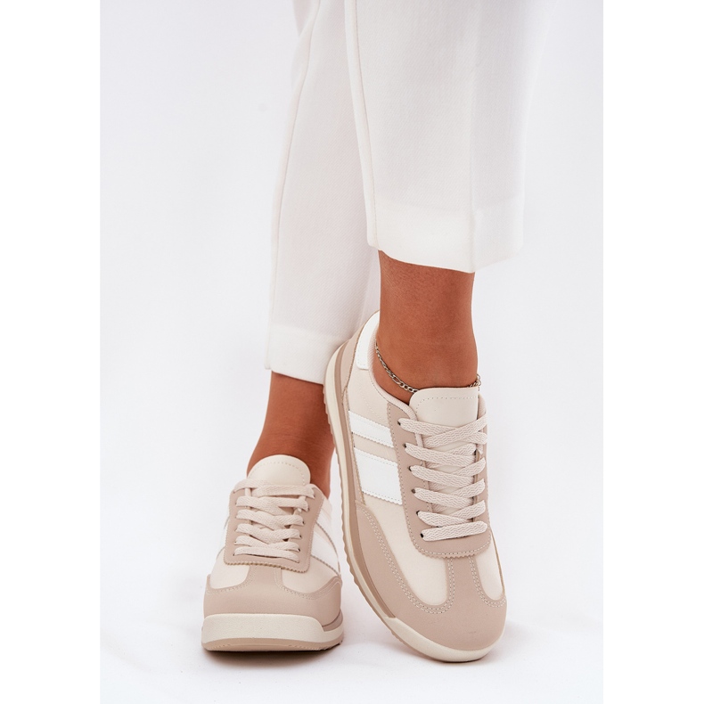 Beige damesneakers sportssko 2