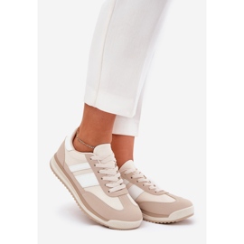 Beige damesneakers sportssko 1
