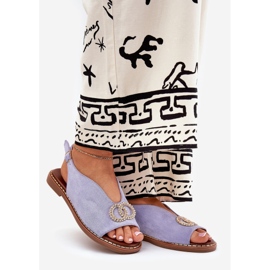 Kvinders sandaler med fladhælet Eco Blue Eco blå 1