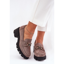 Vinceza Eco Suede Kvinders sko med dekoration Vincez 39921 Dark Beige 2
