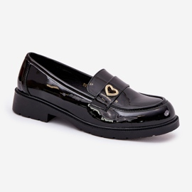 S.Barski Malede kvinders loafers med hjerte S. Barski Hy51-379 Sort 4