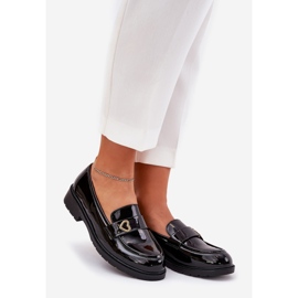 S.Barski Malede kvinders loafers med hjerte S. Barski Hy51-379 Sort 1